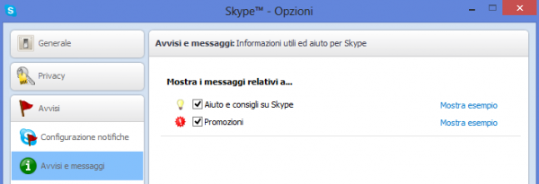 Togliere la pubblicità da Skype