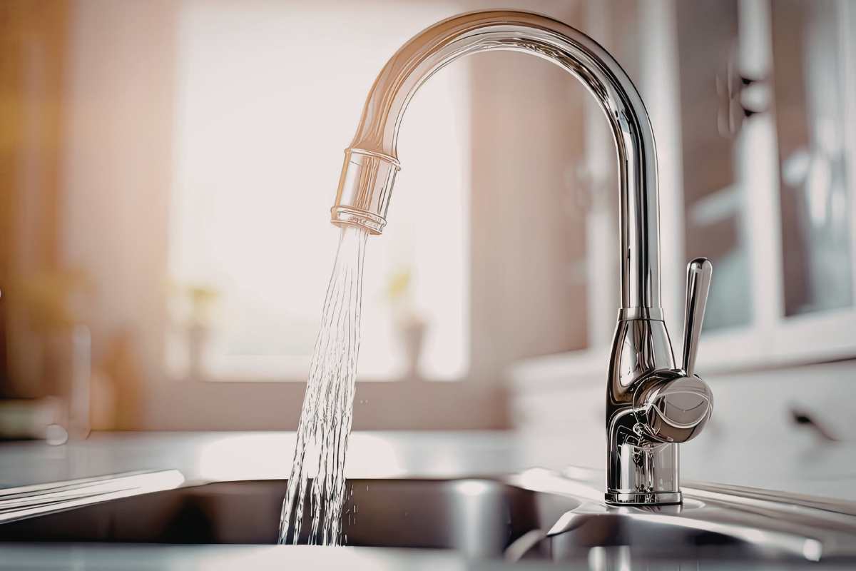 acqua frizzante che esce dal rubinetto di casa