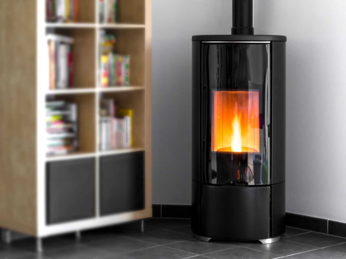 stufa pellet in funzione